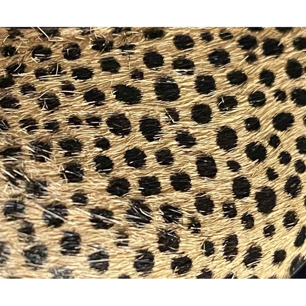 Vince Camuto Natural and Black Spotted Heels With Real Cow’s Fur SZ 10 - Picture 9 of 15